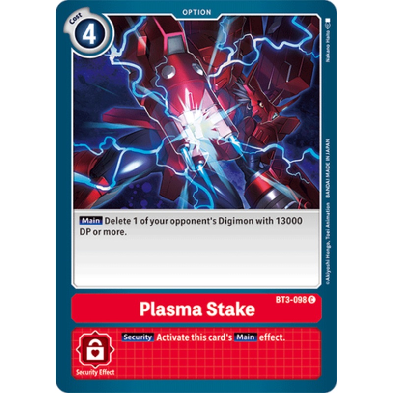 Digimon Card Ver 1.5 Plasma Stake BT3-098 C