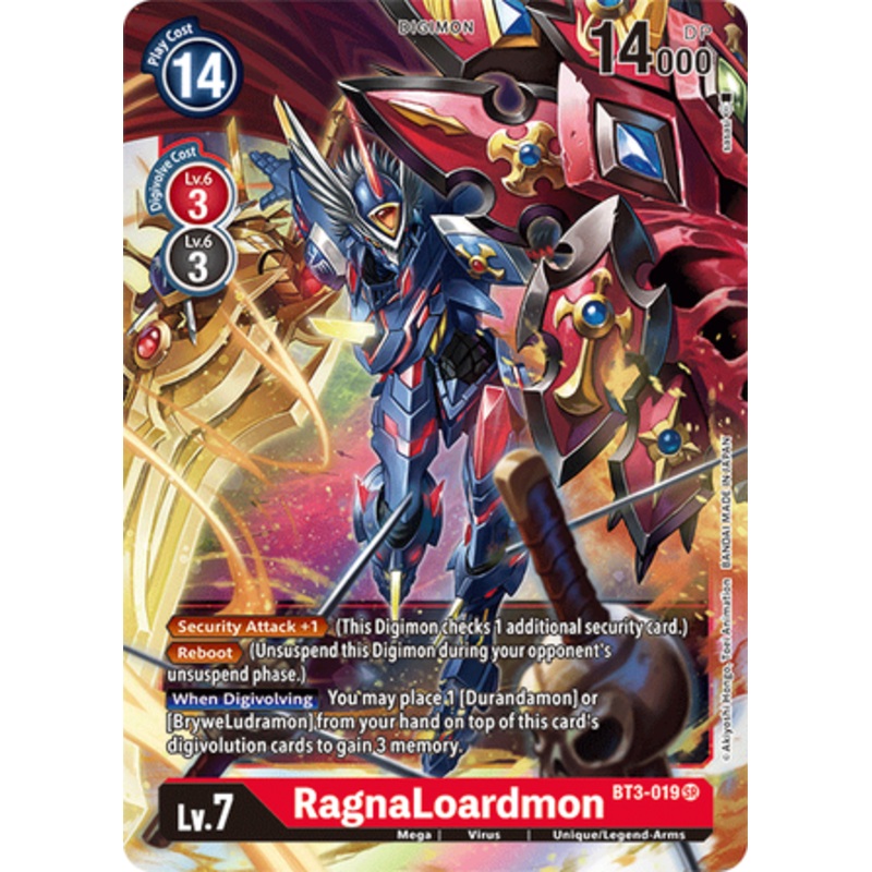 Digimon Card Ver 1.5 RagnaLoardmon BT3-019 SR