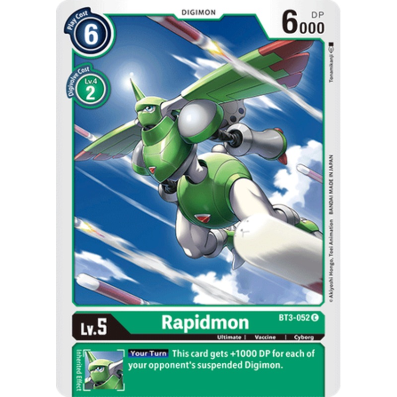 Digimon Card Ver 1.5 Rapidmon BT3-052 C