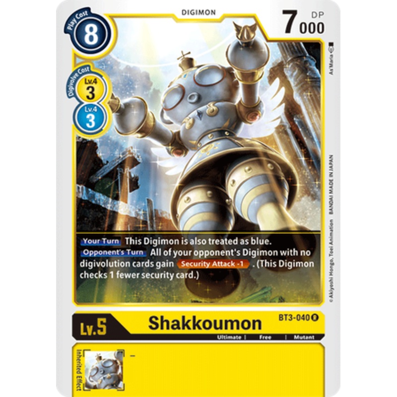 Digimon Card Ver 1.5 Shakkoumon BT3-040 R