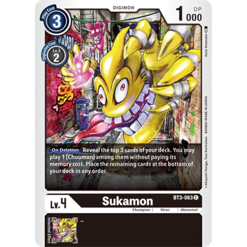 Digimon Card Ver 1.5 Sukamon BT3-063 C