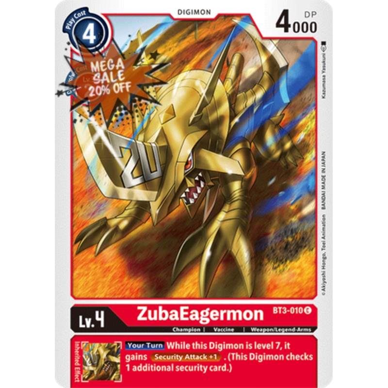 Digimon Card Ver 1.5 ZubaEagermon BT3-010 C