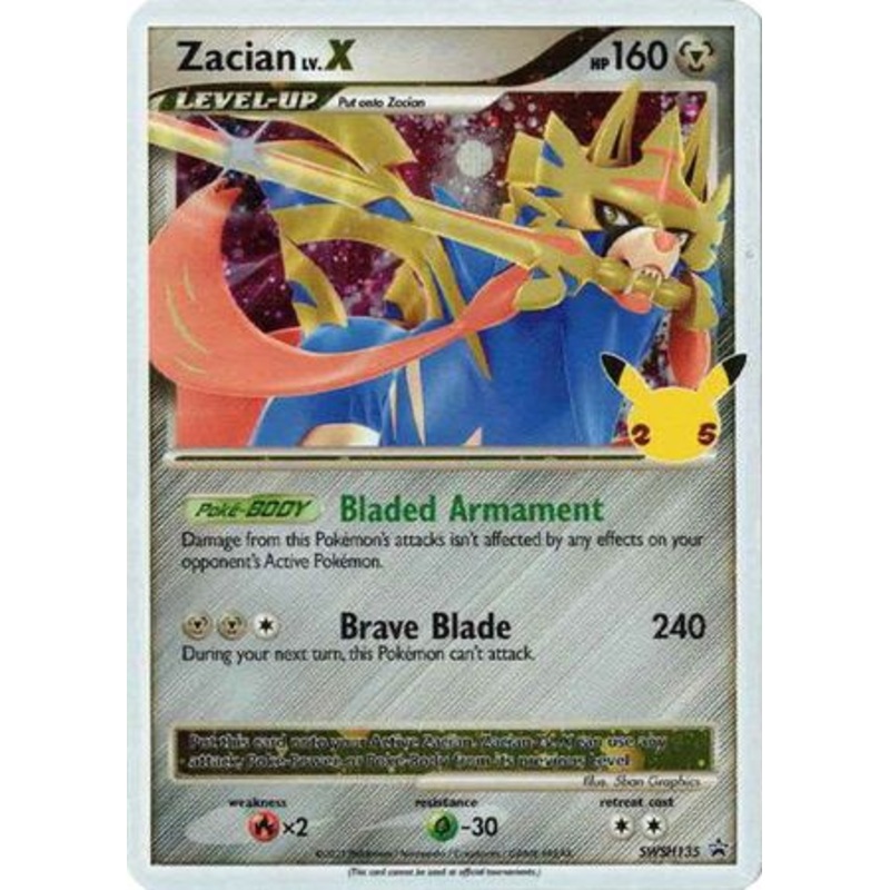 Pokemon Card Zacian LV X LVX SWSH135 Promo