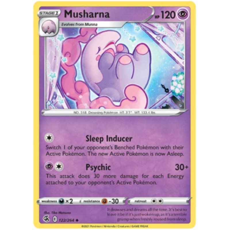 Pokemon Card Fusion Strike 122/264 Musharna Uncommon