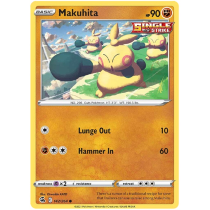 Pokemon Card Fusion Strike 142/264 Makuhita Common
