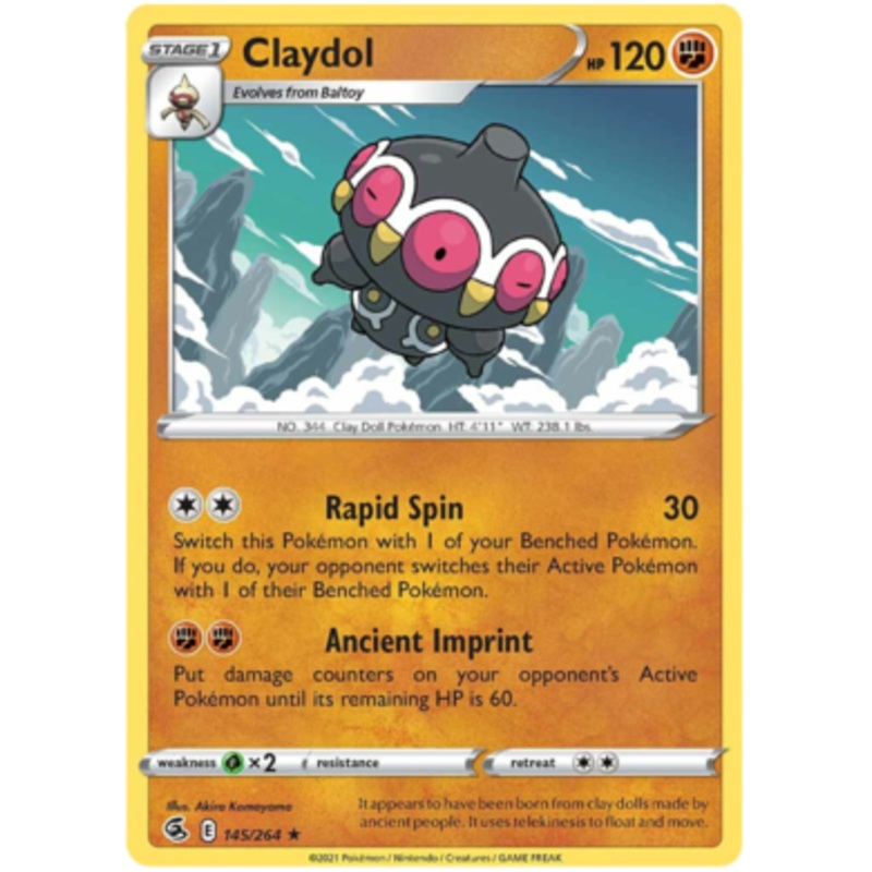 Pokemon Card Fusion Strike 145/264 Claydol Rare