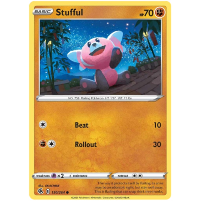 Pokemon Card Fusion Strike 150/264 Stufful Common