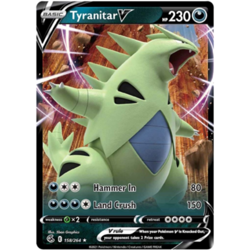 Pokemon Card Fusion Strike 158/264 Tyranitar V Ultra Rare