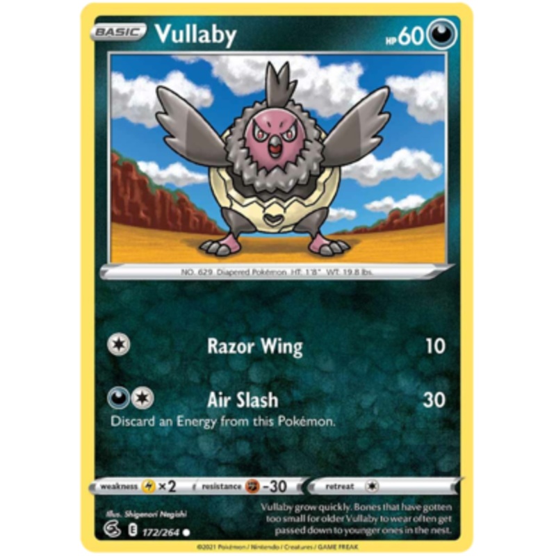 Pokemon Card Fusion Strike 172/264 Vullaby Common