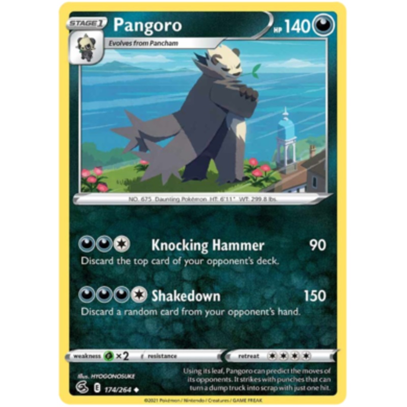 Pokemon Card Fusion Strike 174/264 Pangoro Uncommon
