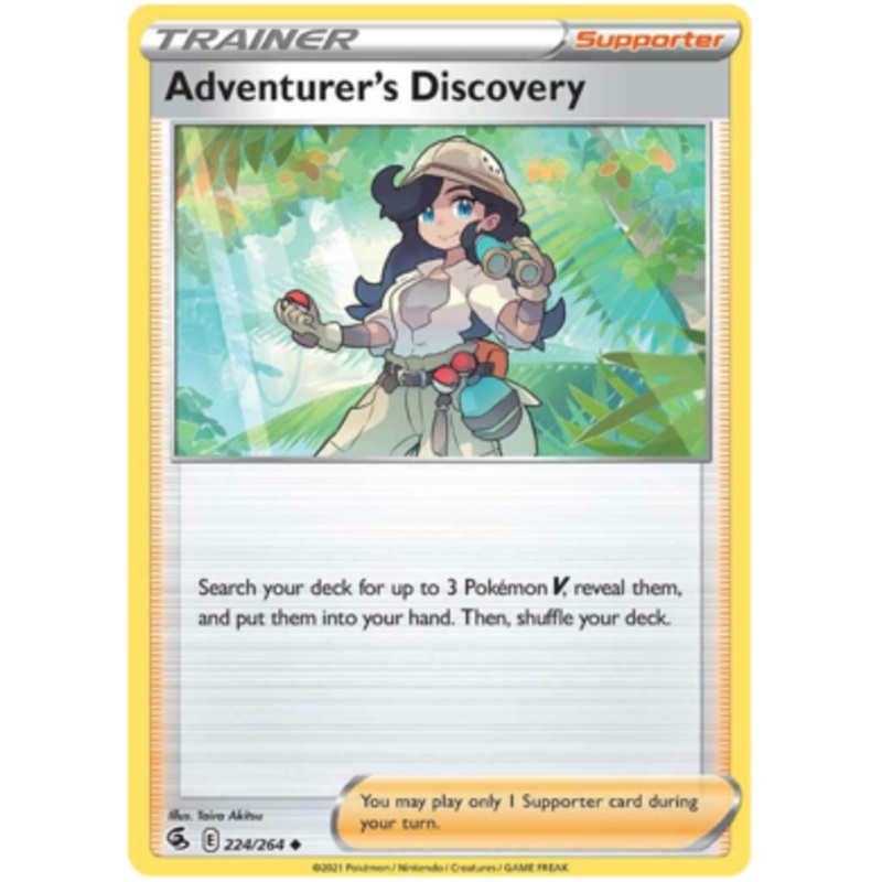 Pokemon Card Fusion Strike 224/264 Adventurer’s Discovery Uncommon
