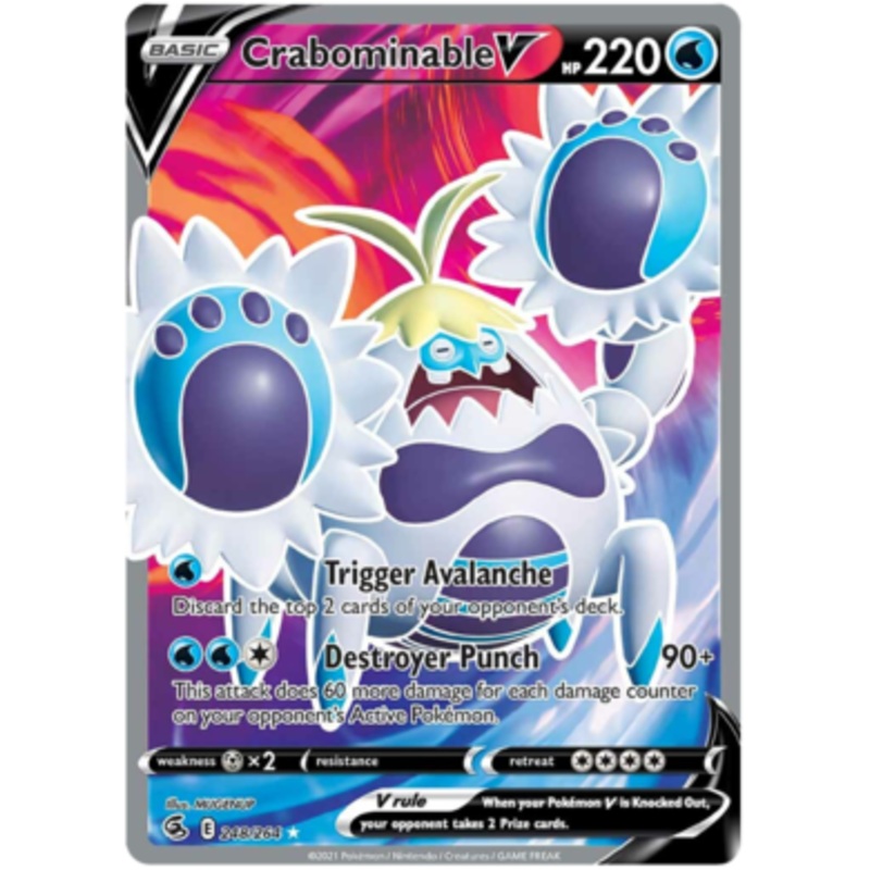 Pokemon Card Fusion Strike 248/264 Crabominable V Full Art
