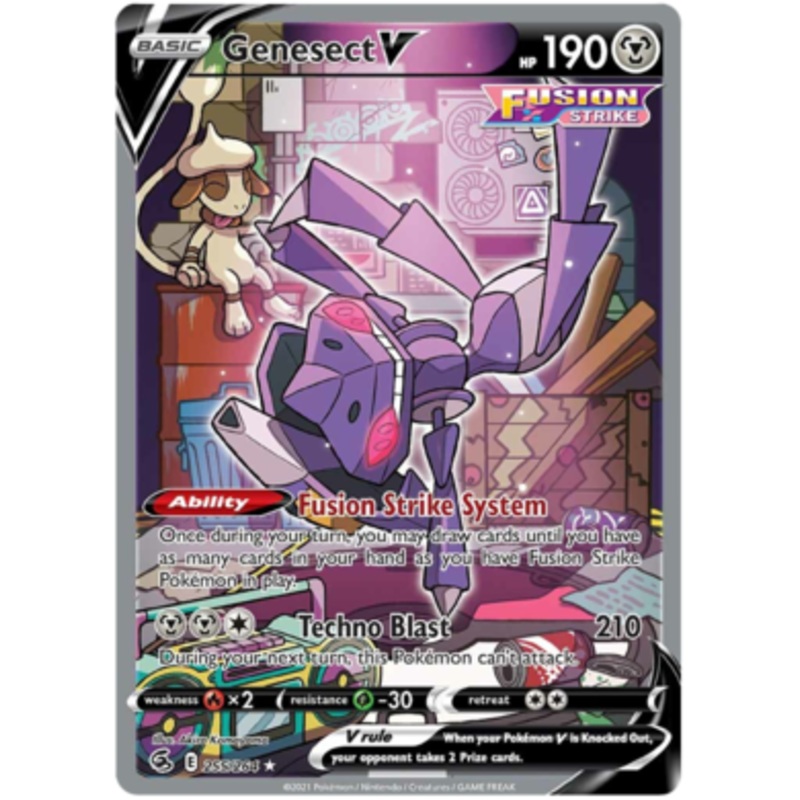 Pokemon Card Fusion Strike 255/264 Genesect V Full Alternate Art