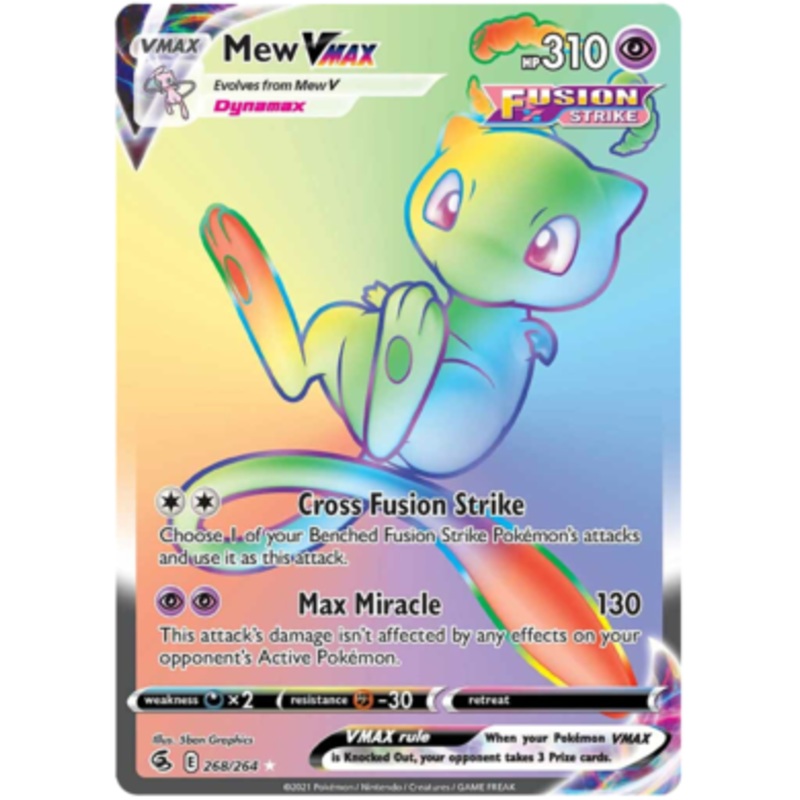 Pokemon Card Fusion Strike 268/264 Mew VMAX Hyper Rare