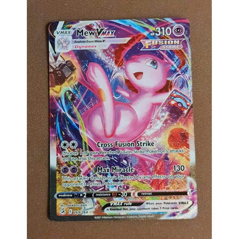 Pokemon Card Fusion Strike 269/264 Mew VMAX Secret Rare