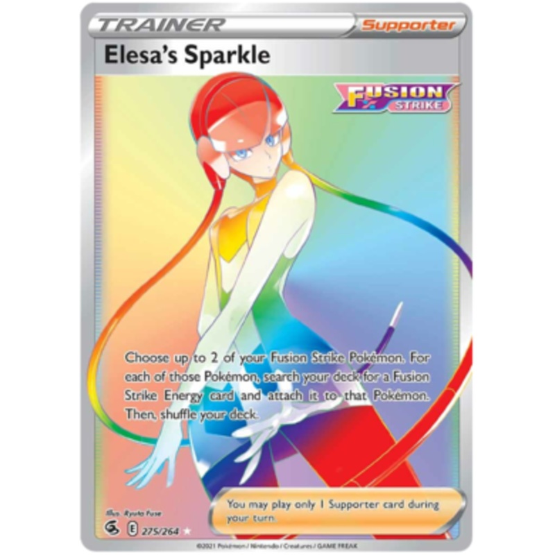 Pokemon Card Fusion Strike 275/264 Elesa’s Sparkle Hyper Rare