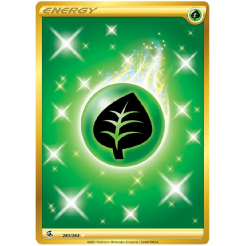 Pokemon Card Fusion Strike 283/264 Grass Energy Secret Rare