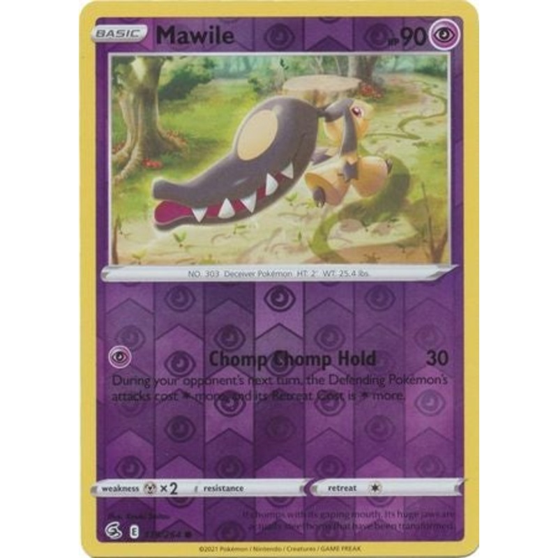 Pokemon Card Fusion Strike 119/264 Mawile Reverse Holo Common