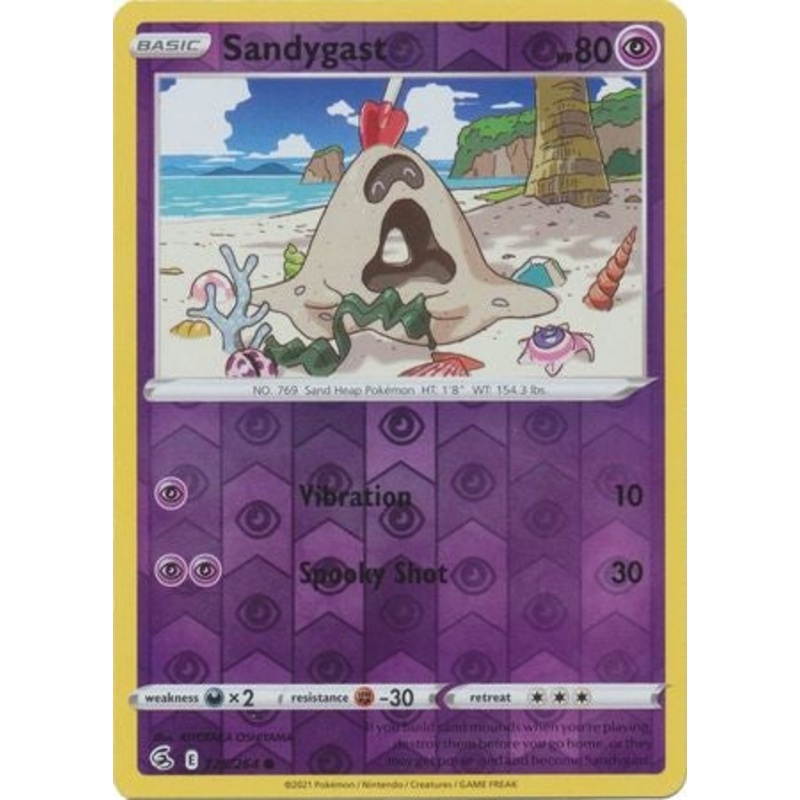 Pokemon Card Fusion Strike 125/264 Sandygast Reverse Holo Common