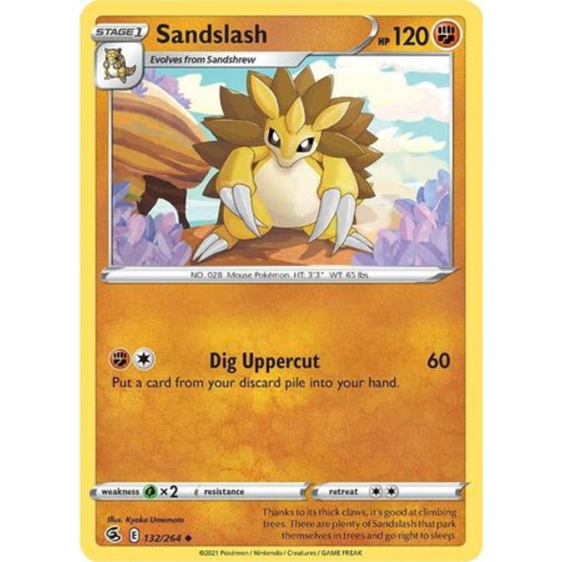Pokemon Card Fusion Strike 132/264 Sandslash Uncommon