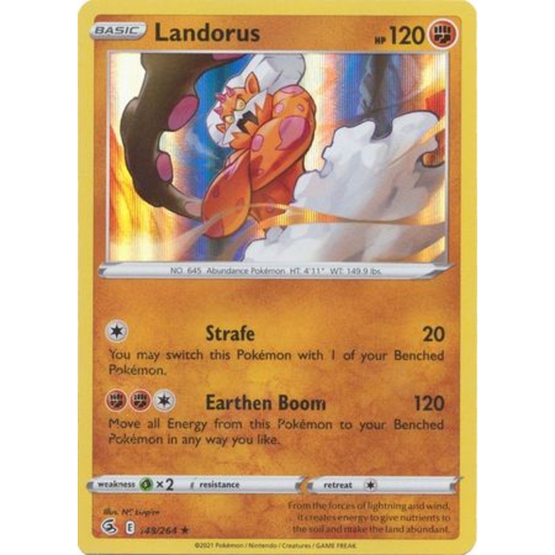 Pokemon Card Fusion Strike 148/264 Landorus Holo Rare