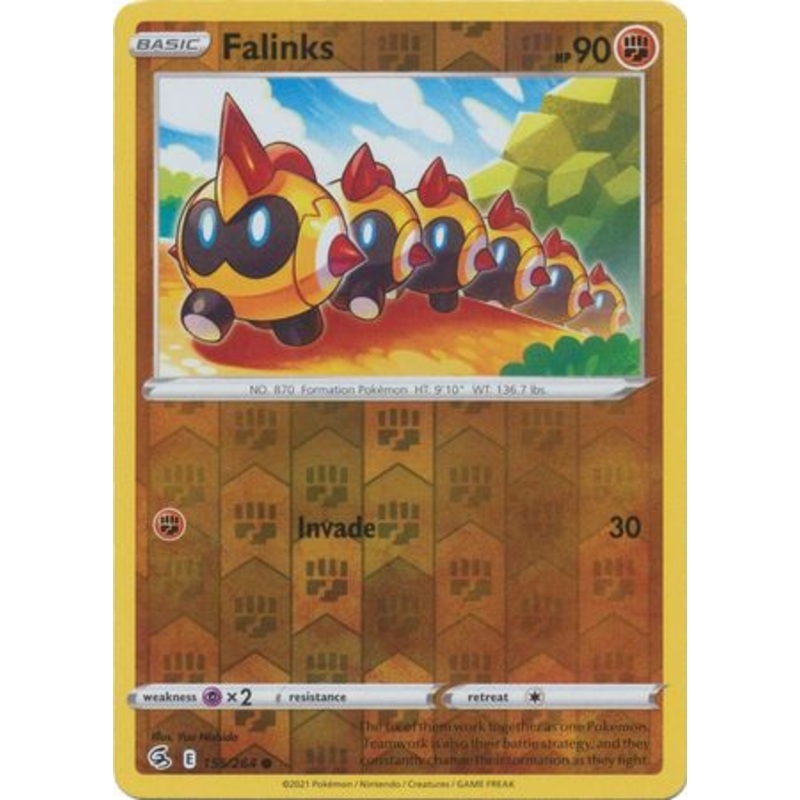 Pokemon Card Fusion Strike 155/264 Falinks Reverse Holo Common