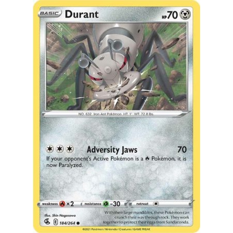 Pokemon Card Fusion Strike 184/264 Durant Common