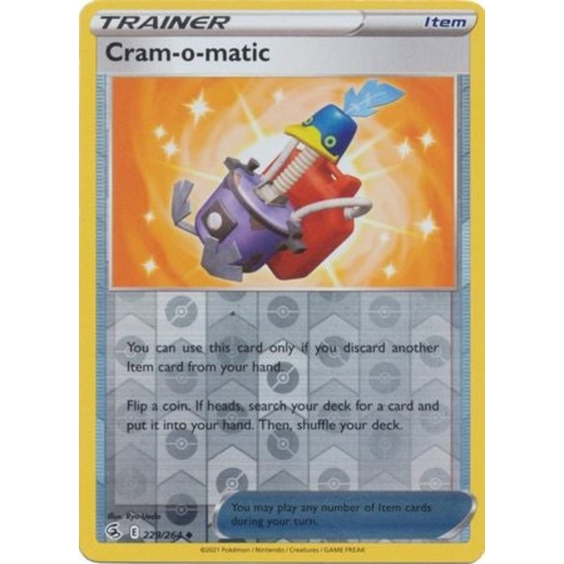Pokemon Card Fusion Strike 229/264 Cram-o-matic Reverse Holo Uncommon