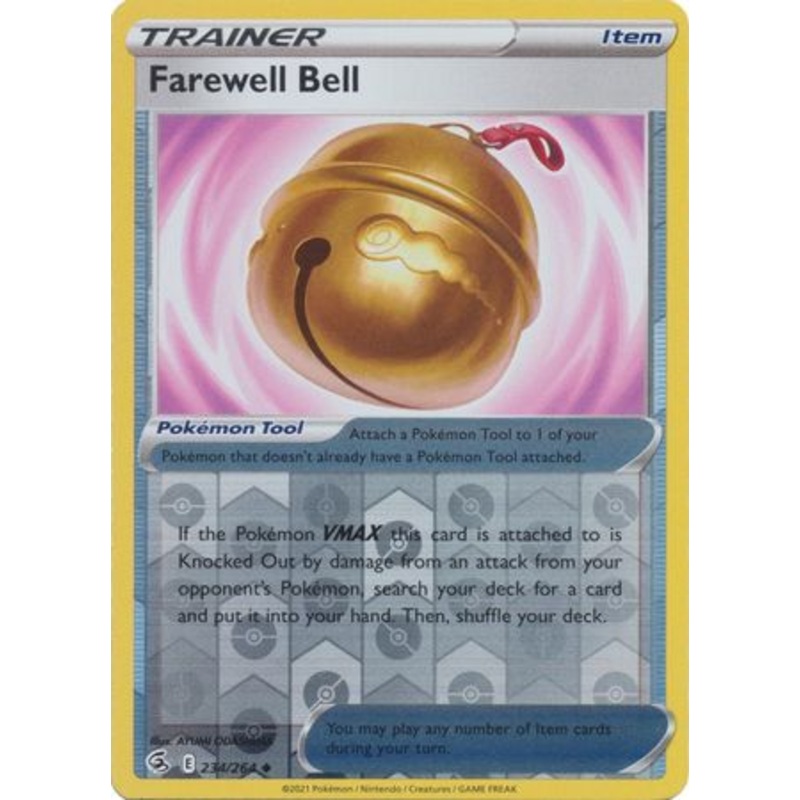 Pokemon Card Fusion Strike 234/264 Farewell Bell Reverse Holo Uncommon