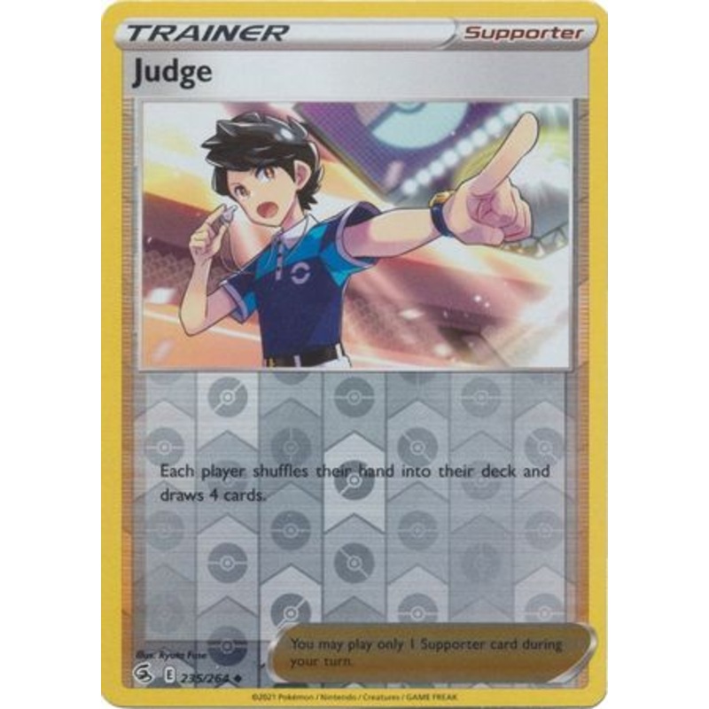 Pokemon Card Fusion Strike 235/264 Judge Reverse Holo Uncommon