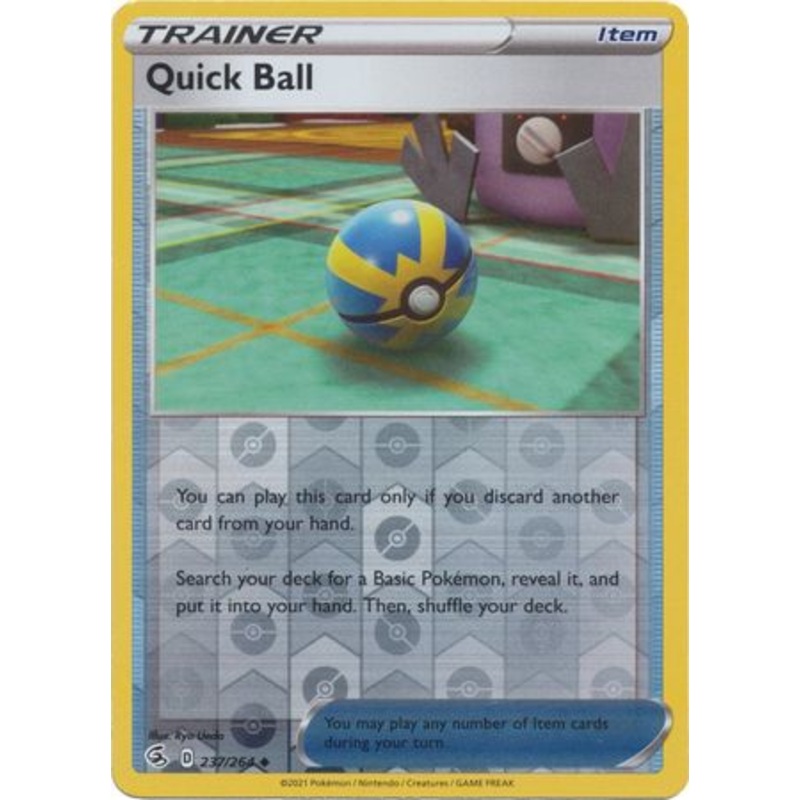 Pokemon Card Fusion Strike 237/264 Quick Ball Reverse Holo Uncommon