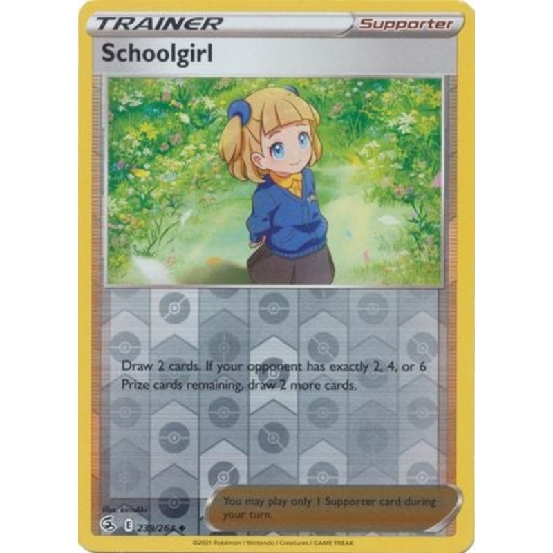 Pokemon Card Fusion Strike 239/264 Schoolgirl Reverse Holo Uncommon