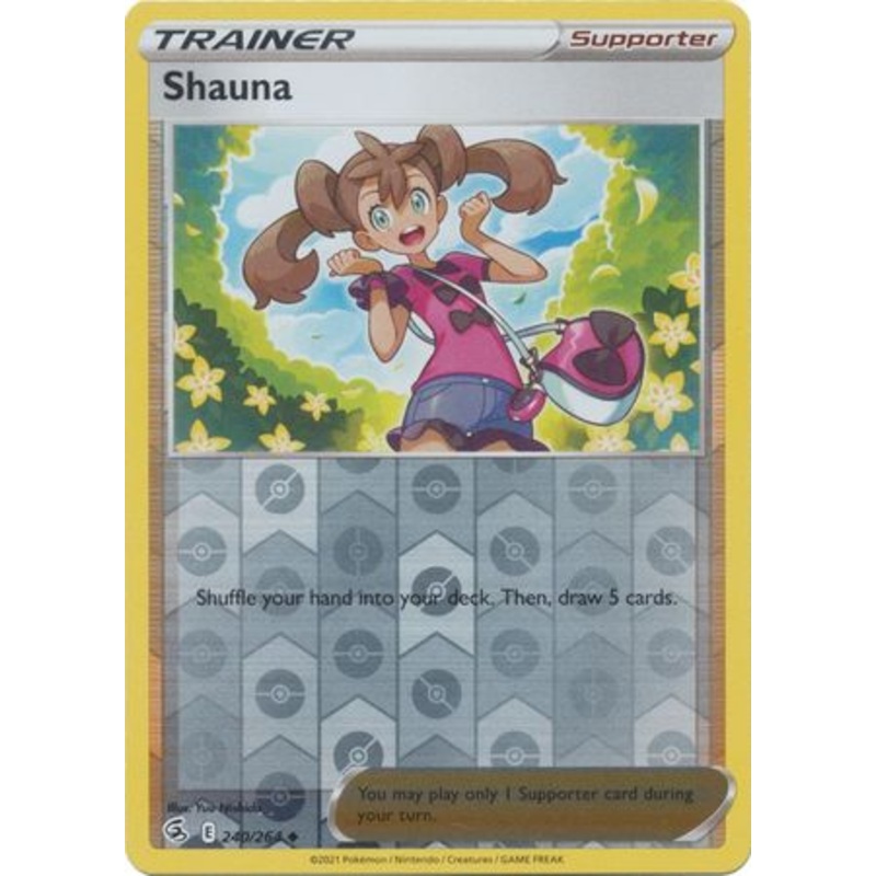 Pokemon Card Fusion Strike 240/264 Shauna Reverse Holo Uncommon