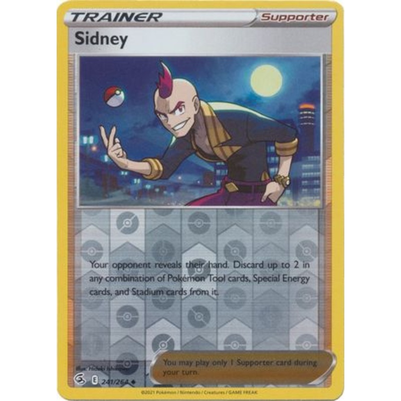 Pokemon Card Fusion Strike 241/264 Sidney Reverse Holo Uncommon