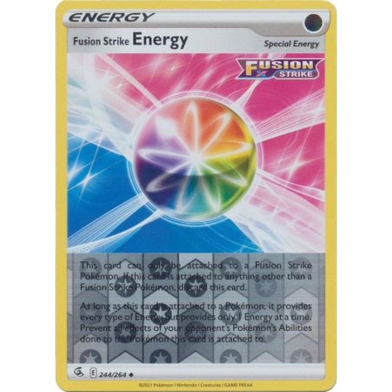Pokemon Card Fusion Strike 244/264 Fusion Strike Energy Reverse Holo Uncommon