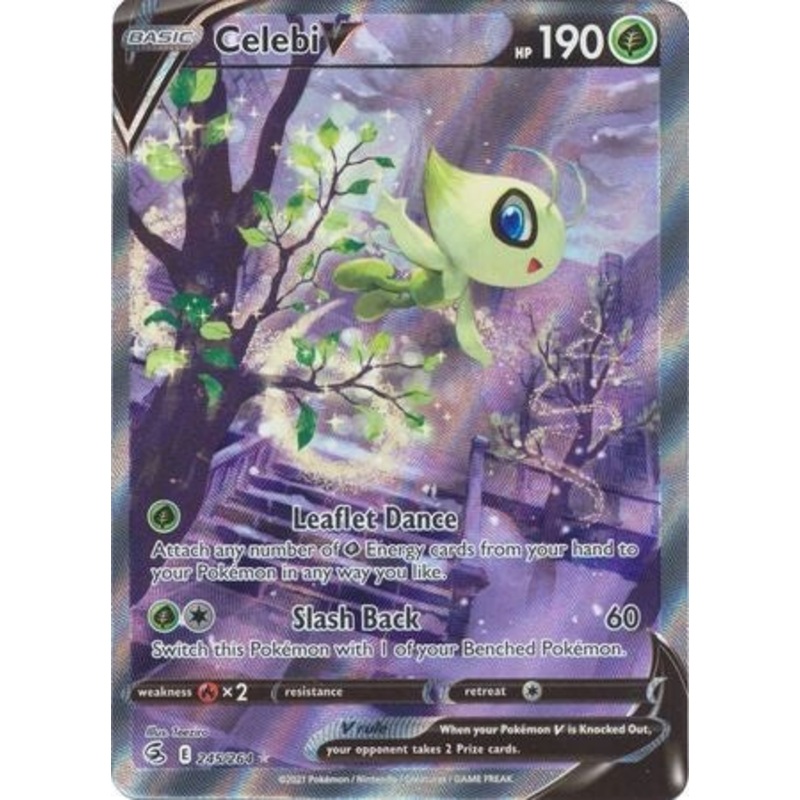 Pokemon Card Fusion Strike 245/264 Celebi V Full Alternate Art