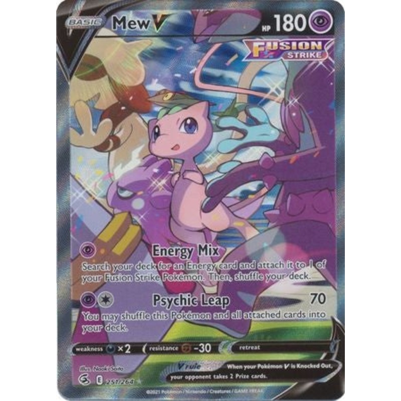 Pokemon Card Fusion Strike 251/264 Mew V Full Alternate Art