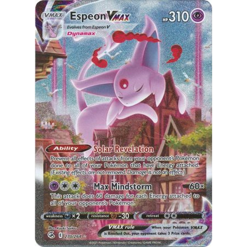 Pokemon Card Fusion Strike 270/264 Espeon VMAX Secret Rare