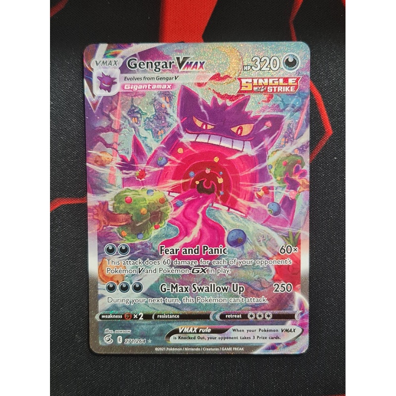 Pokemon Card Fusion Strike 271/264 Gengar VMAX Secret Rare