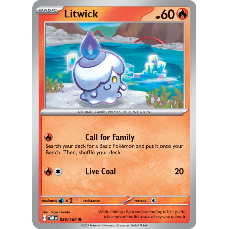 036/167 36/167 Litwick  Pokemon Card  Twilight Masquerade Common *MINT*