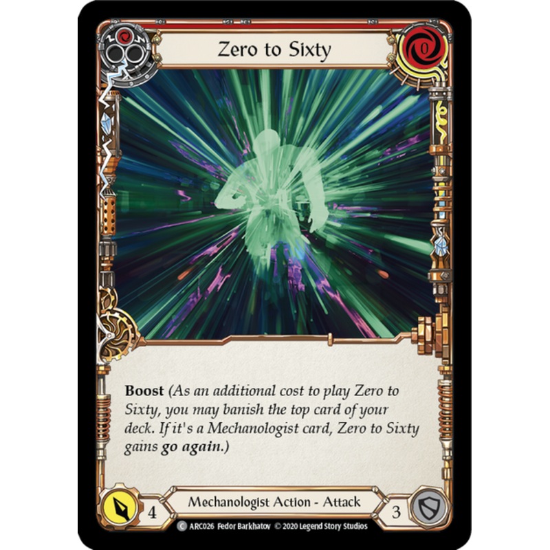 Flesh and Blood Arcane Rising Unlimited C ARC026 Zero to Sixty (Red) Standard