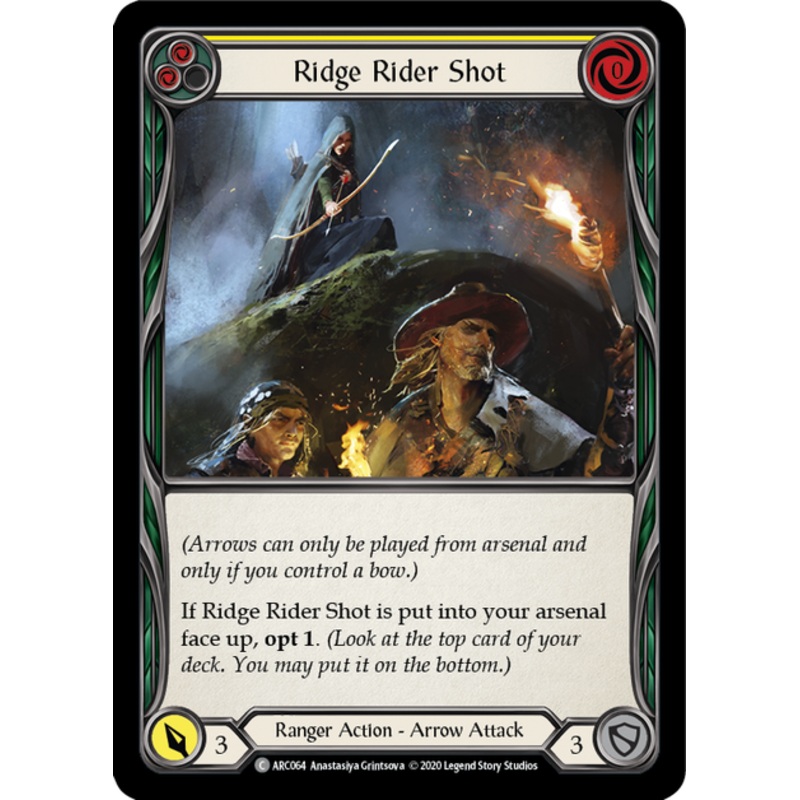 Flesh and Blood Arcane Rising Unlimited C ARC064 Ridge Rider Shot (Yellow) Rainbow