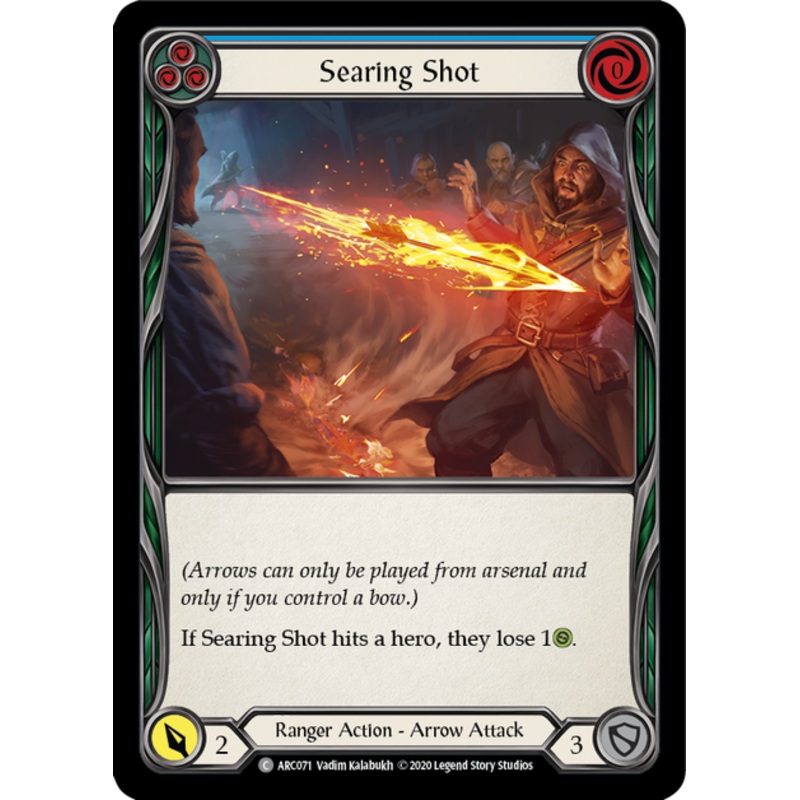 Flesh and Blood Arcane Rising Unlimited C ARC071 Searing Shot (Blue) Rainbow