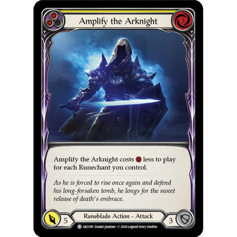 Flesh and Blood Arcane Rising Unlimited C ARC095 Amplify the Arknight (Yellow) Rainbow