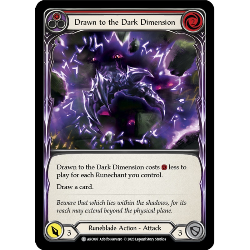Flesh and Blood Arcane Rising Unlimited C ARC097 Drawn to the Dark Dimension (Red) Standard