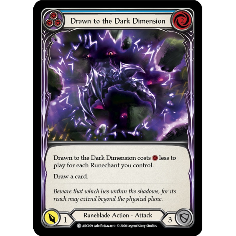 Flesh and Blood Arcane Rising Unlimited C ARC099 Drawn to the Dark Dimension (Blue) Standard
