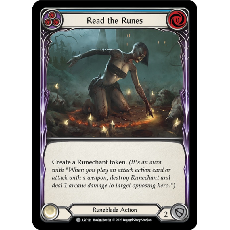 Flesh and Blood Arcane Rising Unlimited C ARC111 Read the Runes (Blue) Standard