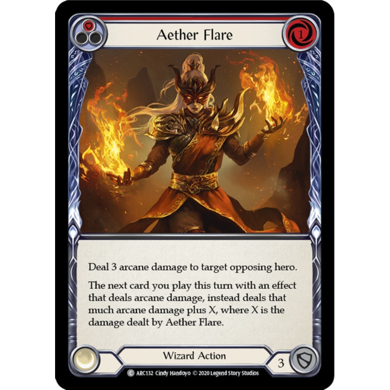 Flesh and Blood Arcane Rising Unlimited C ARC132 Aether Flare (Red) Standard