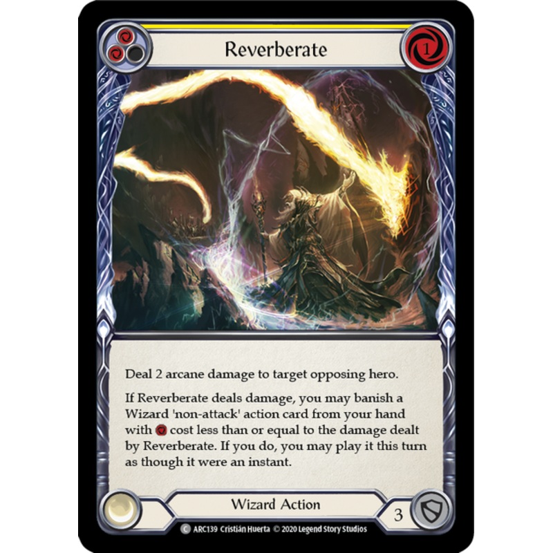 Flesh and Blood Arcane Rising Unlimited C ARC139 Reverberate (Yellow) Rainbow