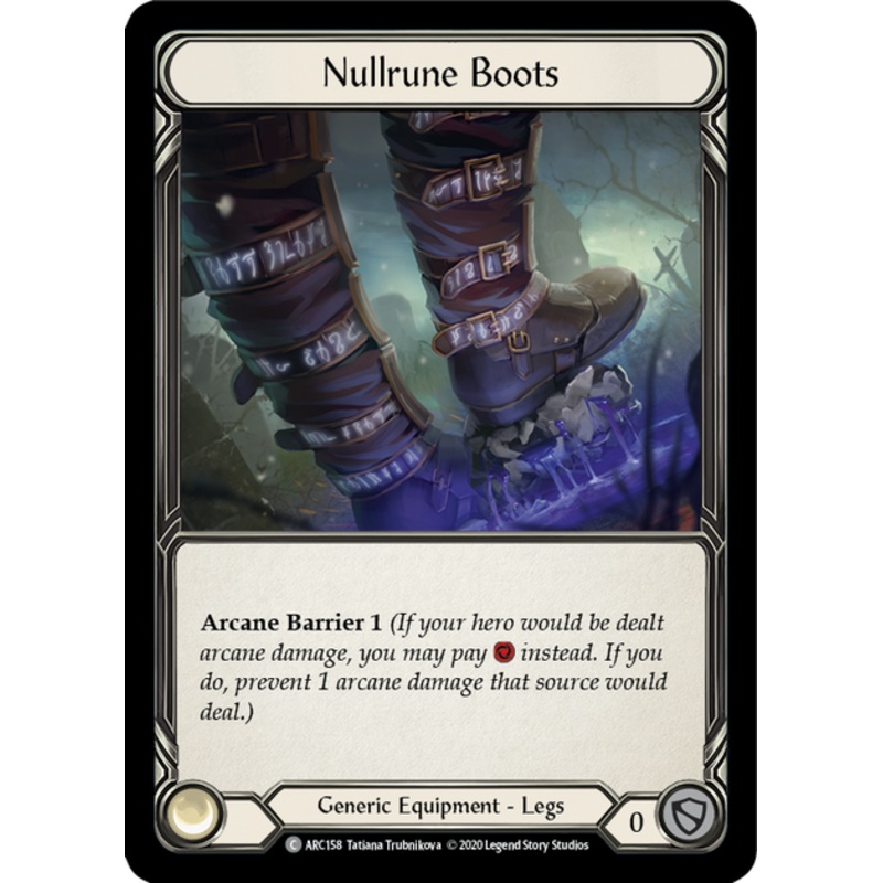 Flesh and Blood Arcane Rising Unlimited C ARC158 Nullrune Boots Standard